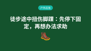 徒步途中扭伤脚踝:先停下固定,再想办法求助 | 户外应急